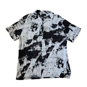 No Boundaries Mens Size XL Artsy Button Down Shirt Casual Wacky Multicolor